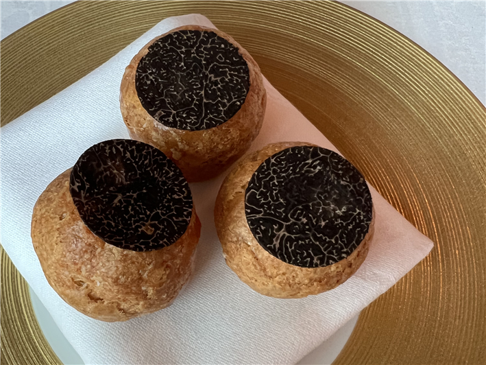 black truffle gougeres